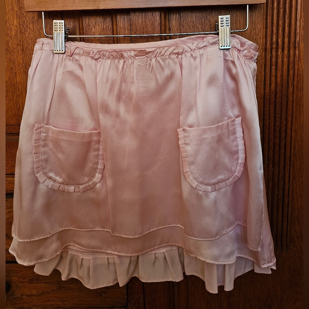 Cynthia Rowley Pink Layered Mini Skirt